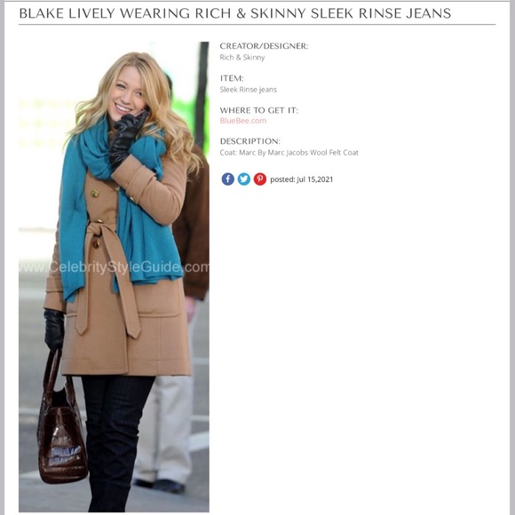 Rich & Skinny Sleek Jean in Color Rinse / Dark Indigo - Picture 3 of 16